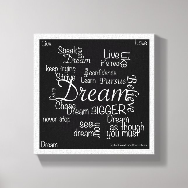 Die "Dream Chaser's Wall" Leinwanddruck (Vorderseite)