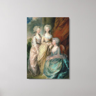 Die drei ältesten Töchter von George III: Leinwanddruck