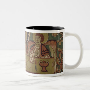 Die drei Engel, von der Geschichte von Abraham Zweifarbige Tasse