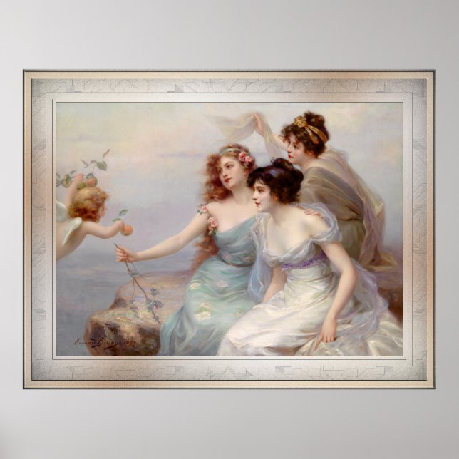 Die drei Grazien von Edouard Bisson Poster (Vorne)