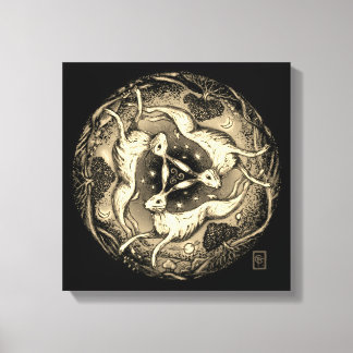 Die drei Hasen Leinwanddruck