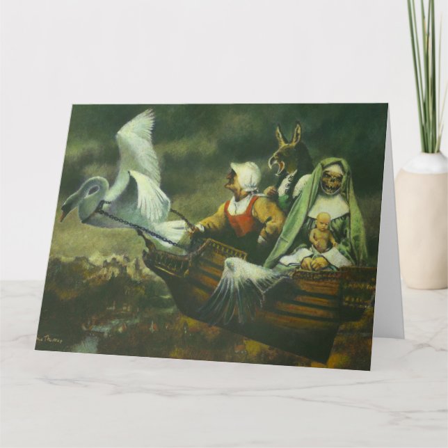 Die drei Hexen große Grußkarte Karte (Vorderseite)