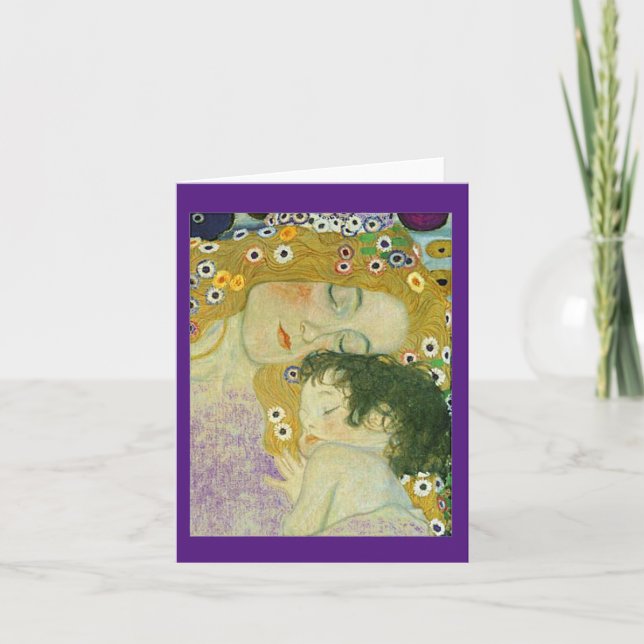 Die drei Jahre der Frau, Gustav Klimt, Dankeskarte (Vorderseite)
