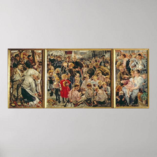 Die drei Jahre eines arbeitenden Mannes, 1895 Poster (Vorne)