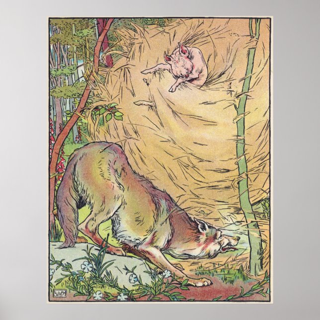 Die drei kleinen Schweinestrohhütten-Märchen 1904 Poster (Vorne)