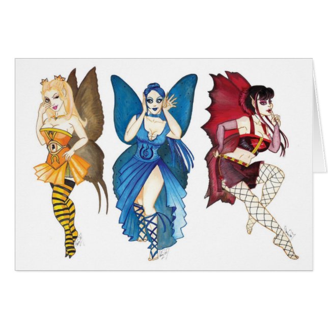 Die drei kluge Fee-Karte (Vorderseite (Horizontal))