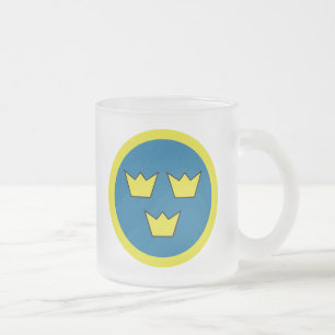 Die drei Kronen von Schweden Mattglastasse
