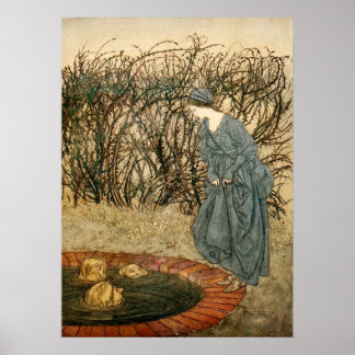 Die drei Leiter des Brunnens Poster