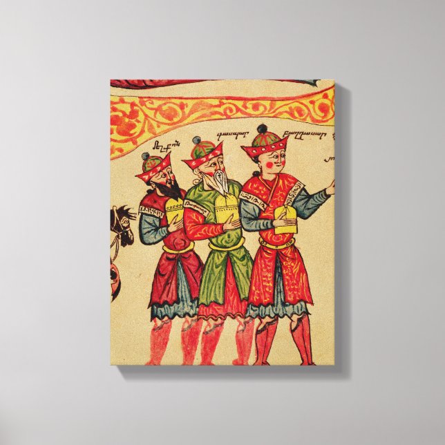 Die Drei Magi, Details aus der Geburt Leinwanddruck (Vorderseite)