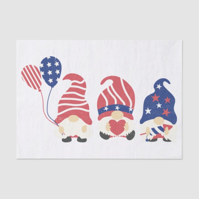 Die drei patriotischen Gnome Seidenpapier (Vorderseite)
