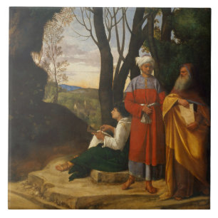 Die drei Philosophen (Dreikönige) (von Giorgione) Fliese