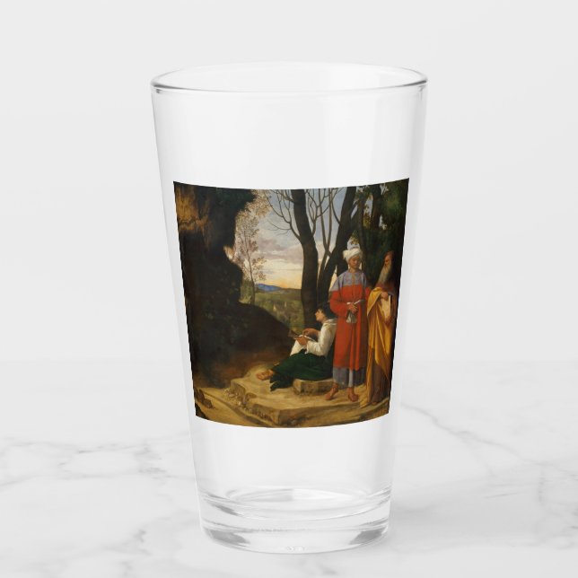 Die drei Philosophen (Weisen) (von Giorgione) Glas (Vorderseite)