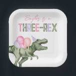 Die drei-Rex-Party-Papier-Teller von Girl Pappteller<br><div class="desc">Dinosaur Party Teller Bereit,  von Ihnen personalisiert zu werden!</div>