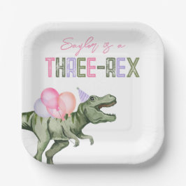Die drei-Rex-Party-Papier-Teller von Girl Pappteller