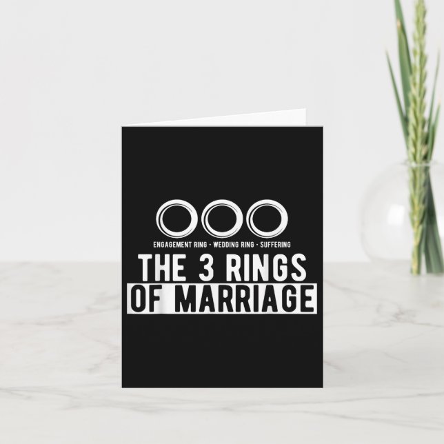 Die drei Ringe der Hochzeit Karte (Vorderseite)