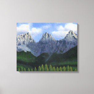 Die drei Schwestern in Canmore, Alberta, Kanada Leinwanddruck