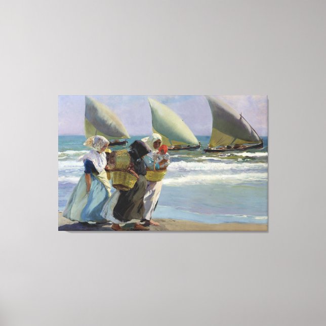 Die drei Segel - Joaquin Sorolla Leinwanddruck (Vorderseite)