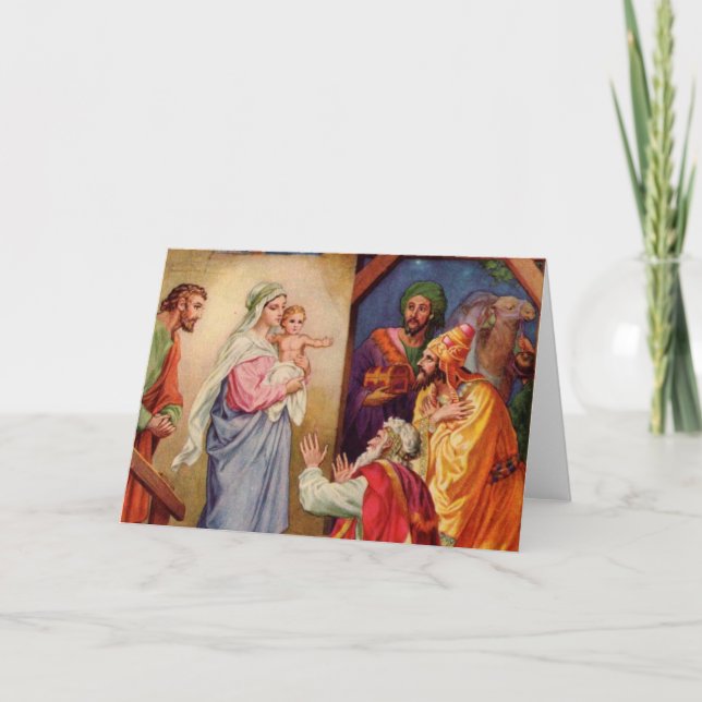 Die drei Weisen Feiertagskarte (Vorderseite)