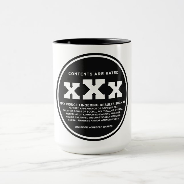 Die Dreifach-X-Kaffee-Tasse Tasse (Zentrum)