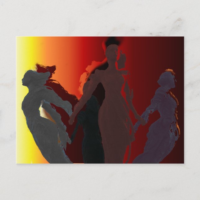 Die dreifache Göttin Postkarte (Vorderseite)