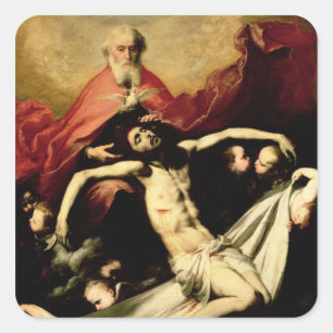 Die Dreiheit, c.1635 Quadratischer Aufkleber