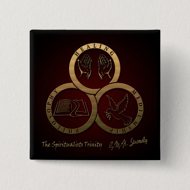 Die Dreiheit der Spiritualists (GMH herzlichst) Button (Vorderseite)