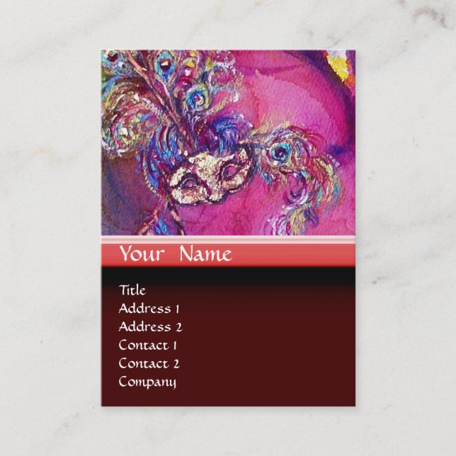 DIE DRITTE MASK / Kostümbildner , Theaterkünstler Visitenkarte (Vorderseite)