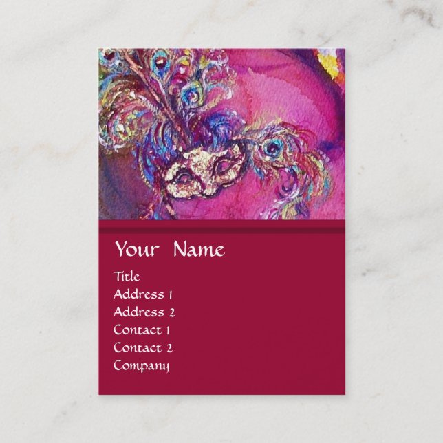 DIE DRITTE MASK / Kostümbildner , Theaterkünstler Visitenkarte (Vorderseite)