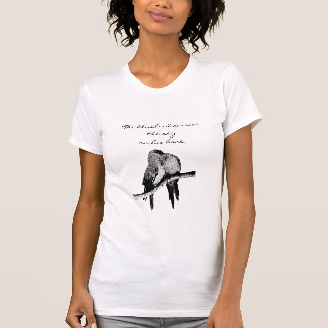 Die Drossel trägt den Himmel auf seinem b… T-Shirt (Vorderseite)