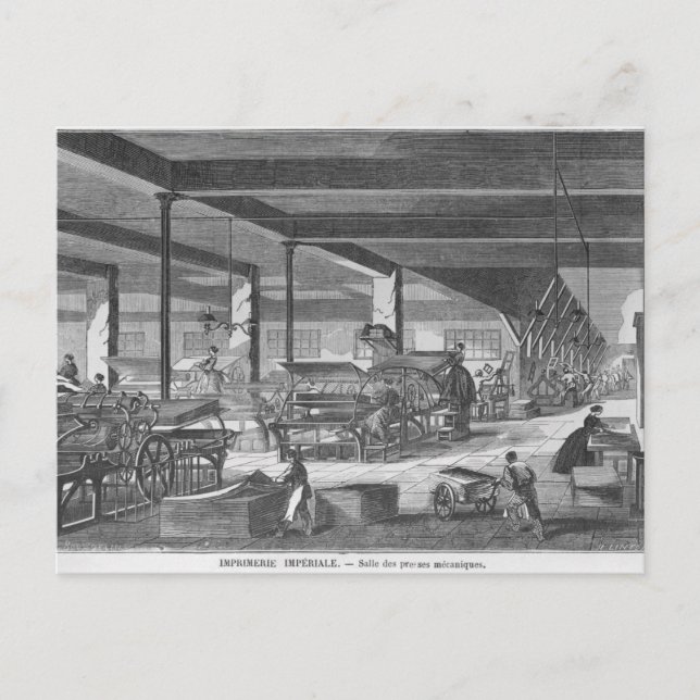 Die Druckpresse Postkarte (Vorderseite)