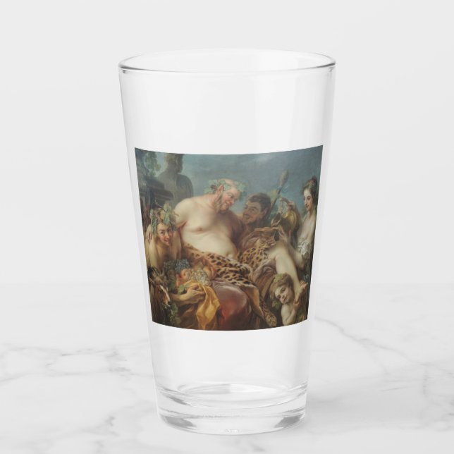 Die Drunkenness von Silenus (von Carle van Loo) Glas (Vorderseite)