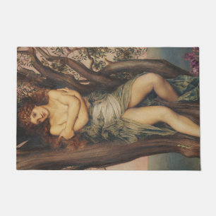 Die Dryade (Baumnymphe) (von Evelyn De Morgan) Fußmatte