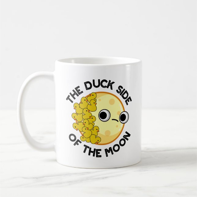 Die Duckseite des sonnigen Astronomiepuns Kaffeetasse (Links)