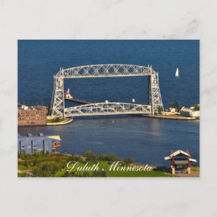Die Duluth Minnesota Hubbrücke Postkarte