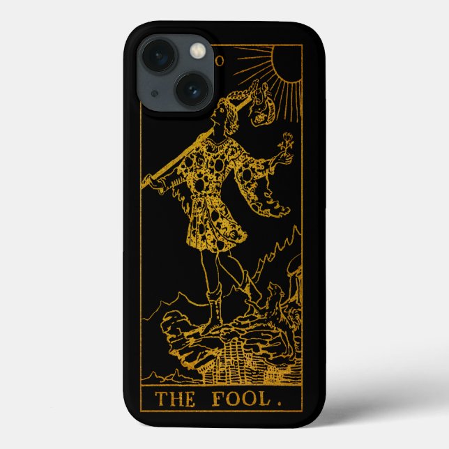 Die dumme Tarot-Karte | Gold und Schwarz | Case-Mate iPhone Hülle (Rückseite)