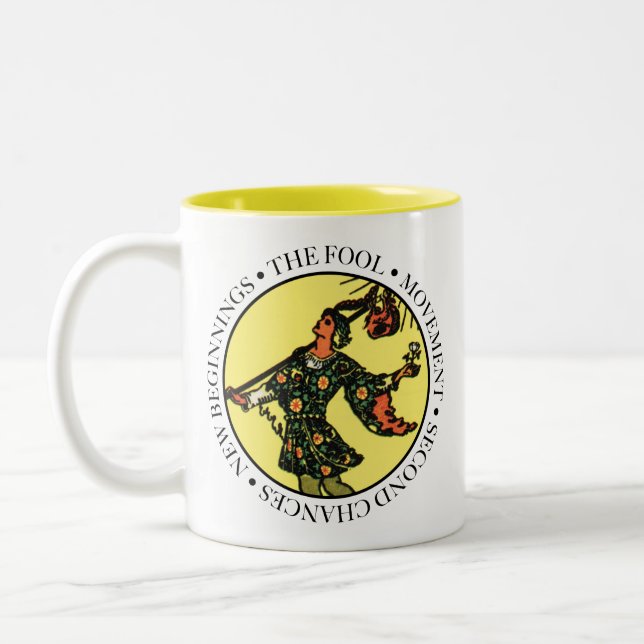 Die Dummkopf-Tasse mit Text Zweifarbige Tasse (Links)