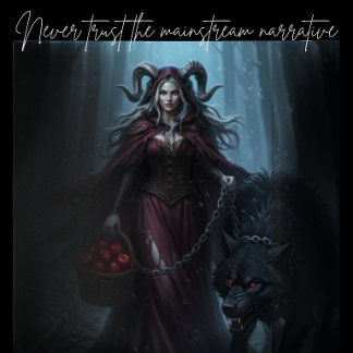 Die dunkelrote Ritt Riding Hood Poster