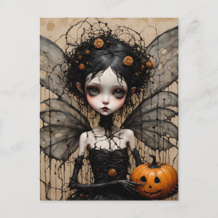 Die dunkle Halloween-Fairy Postkarte