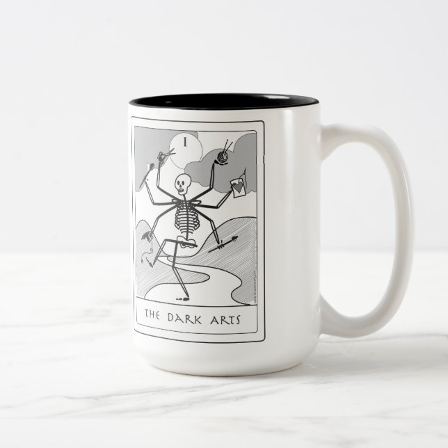 Die dunkle Kunst-Tasse Zweifarbige Tasse (Rechts)
