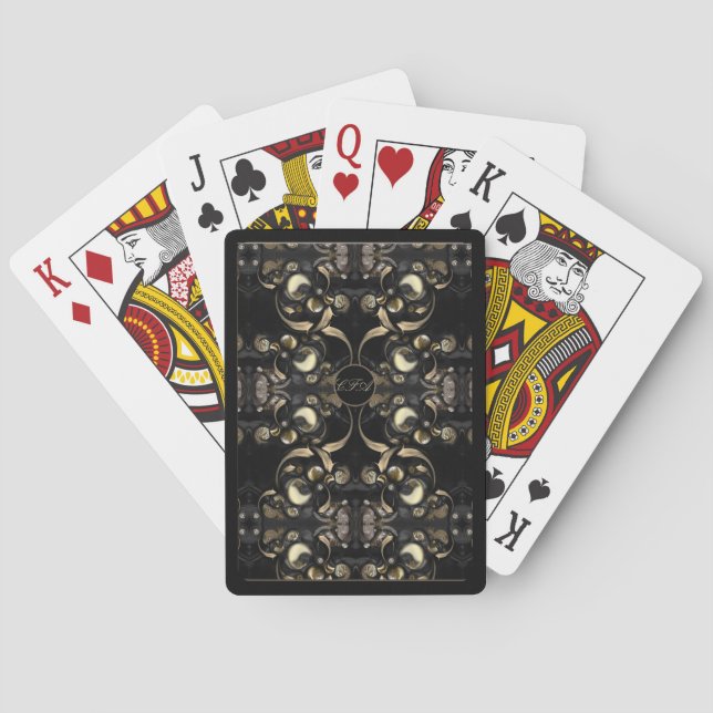 "Die dunkle Meditation", Kartenspielen Spielkarten (Rückseite)