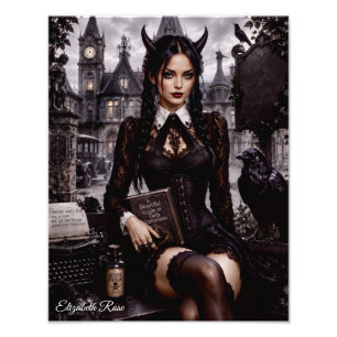 Die dunkle Rose Fotodruck