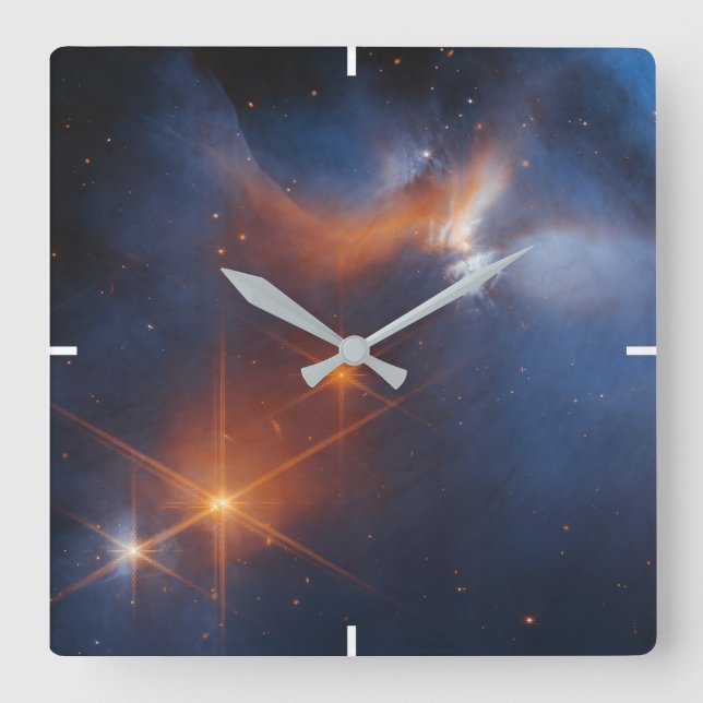 Die dunkle säkulare Wolke des Chamäleons I Quadratische Wanduhr (Vorderseite)