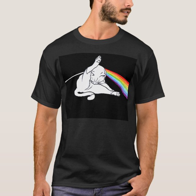 die dunkle Seite der Katze T-Shirt (Vorderseite)