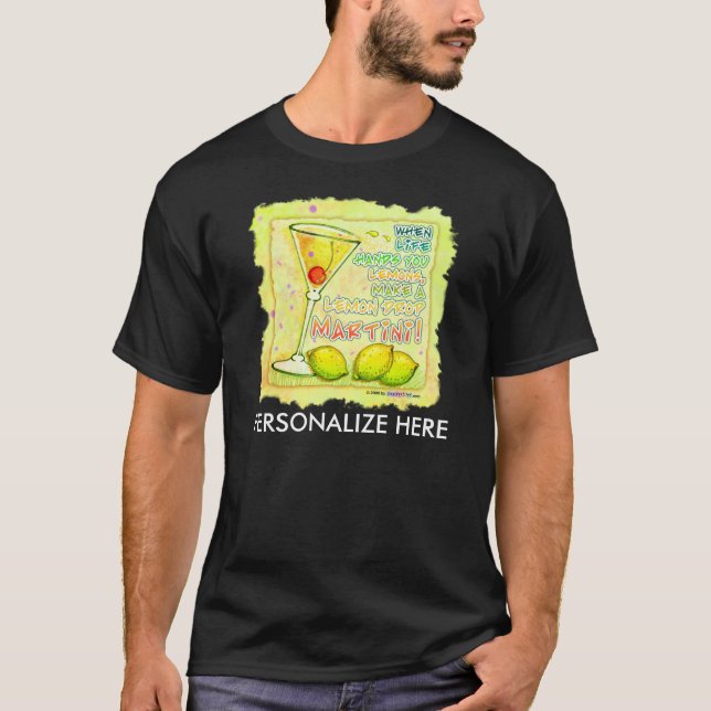 Die dunklen T-Shirts der Männer - Zitronen-Tropfen (Vorderseite)