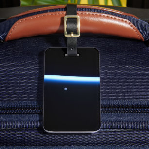 Die dünne Atmosphäre der Erde und ein blühender Mo Gepäckanhänger