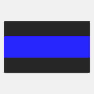 Die dünne blaue Linie Rechteckiger Aufkleber