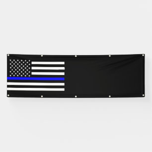 Die dünne Blue Line-Flagge-Dekor-Anzeige Banner