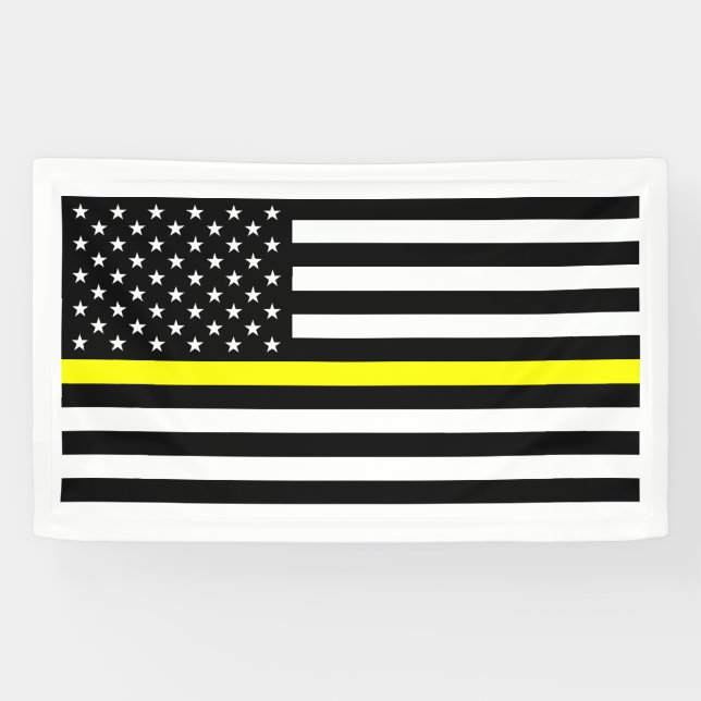 Die dünne Goldlinie Flagge Banner (Horizontal)