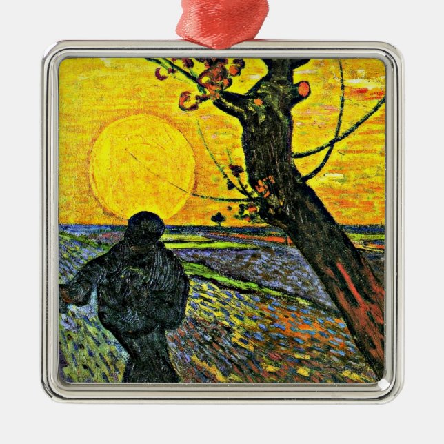 Die Dusche, ein Kunstwerk von Vincent van Gogh Ornament Aus Metall (Vorne)