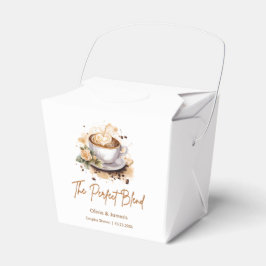 Die Dusche für Hochzeitskaffee ist perfekt. Geschenkschachtel